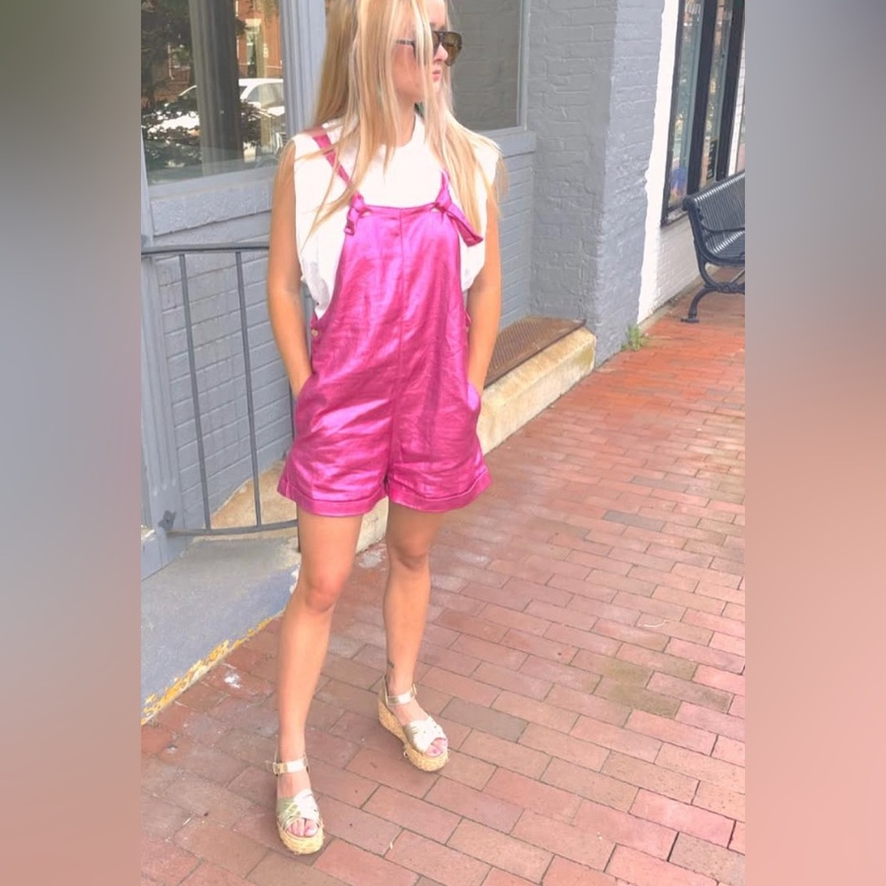 Pink metallic Overalls